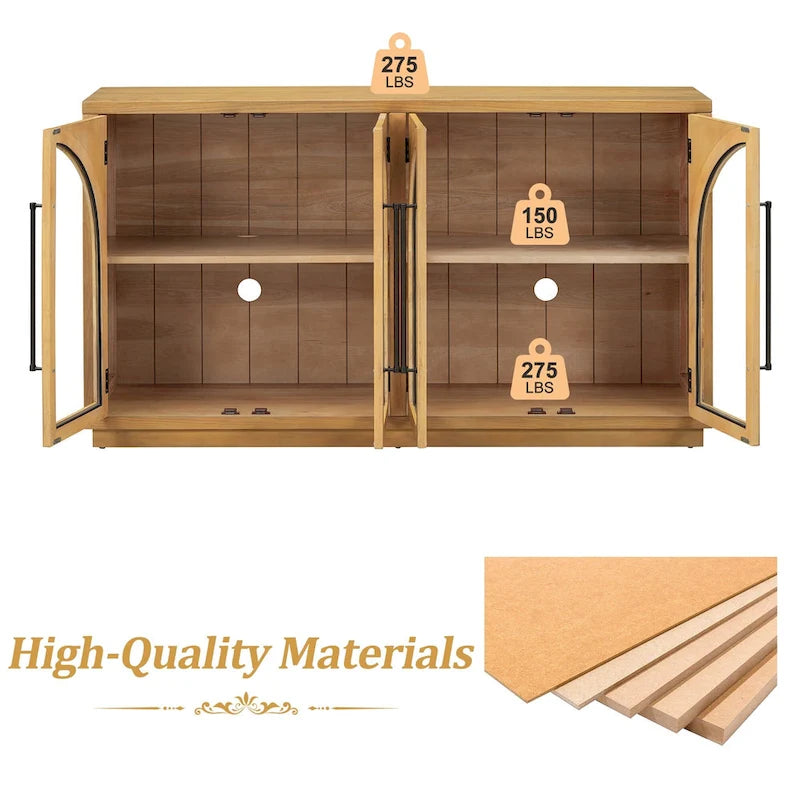 Farmhouse Wood Metal Table Adjustable