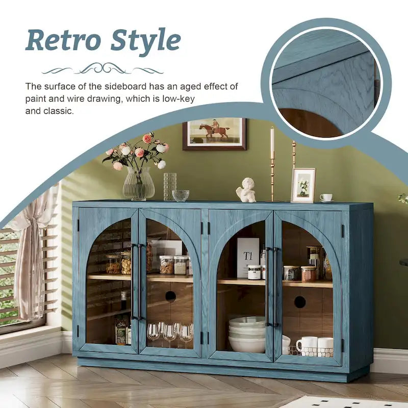 Farmhouse Wood Metal Table Adjustable