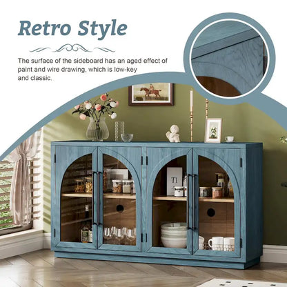 Farmhouse Wood Metal Table Adjustable