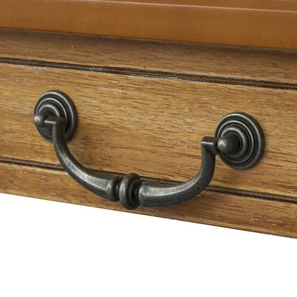 29.5 Inch Modern Solid Wood Metal Organizer with Storage